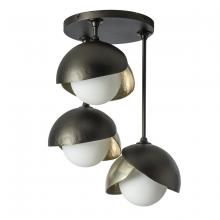  121374-SKT-14-86-GG0711 - Brooklyn 3-Light Double Shade Semi-Flush