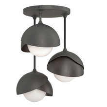  121374-SKT-20-14-GG0711 - Brooklyn 3-Light Double Shade Semi-Flush