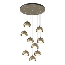  131105-SKT-STND-84-84-GG0711 - Brooklyn 9-Light Double Shade Pendant