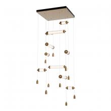 Hubbardton Forge 139100-LED-STND-82-ZM0696 - Libra 10-Light Square LED Pendant