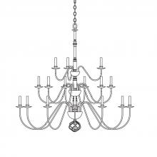 Hubbardton Forge 191548-SKT-82 - Ball Basket 21 Arm Chandelier