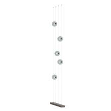  289520-LED-STND-05-YL0668 - Abacus 5-Light Floor to Ceiling Plug-In LED Lamp