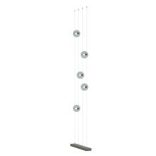  289520-LED-STND-07-YL0668 - Abacus 5-Light Floor to Ceiling Plug-In LED Lamp
