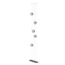  289520-LED-STND-20-YL0668 - Abacus 5-Light Floor to Ceiling Plug-In LED Lamp