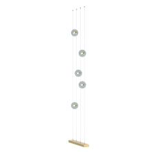  289520-LED-STND-86-YL0668 - Abacus 5-Light Floor to Ceiling Plug-In LED Lamp