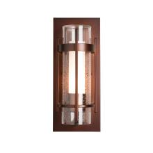  305896-SKT-10-ZS0654 - Banded Seeded Glass Small Outdoor Sconce