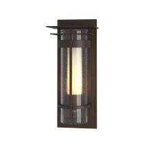  305996-SKT-75-ZS0654 - Torch  Seeded Glass Small Outdoor Sconce with Top Plate