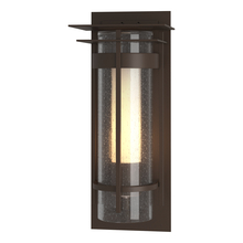  305996-SKT-75-ZS0654 - Torch  Seeded Glass Small Outdoor Sconce with Top Plate