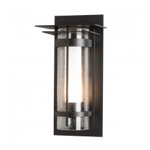  305997-SKT-10-ZS0655 - Banded Seeded Glass with Top Plate Outdoor Sconce