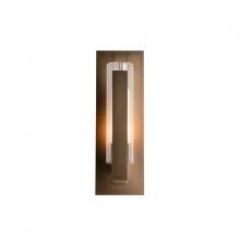  307281-SKT-10-ZU0660 - Vertical Bar Fluted Glass Small Outdoor Sconce