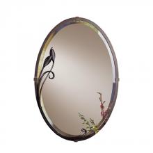  710014-05 - Beveled Oval Mirror with Leaf