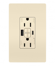 Legrand Radiant 1597TRWRUSBACLA - radiant Tamper-Resistant Weather-Resistant 15A Duplex Self-Test GFCI Receptacles wt SafeLock Pro
