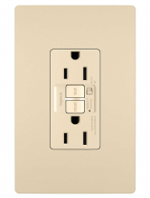  1597TRAI - radiant? 15A Tamper Resistant Self Test GFCI Outlet with Audible Alarm, Ivory