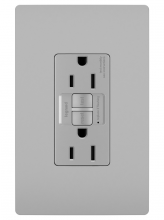  1597TRGRY - radiant? Spec Grade 15A Tamper Resistant Self Test GFCI Receptacle, Gray