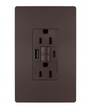 Legrand Radiant 1597TRUSBACDBC4 - radiant Tamper-Resistant 15A Duplex Self-Test GFCI Receptacles wt SafeLock Protection, USB Type