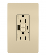 Legrand Radiant 1597TRWRUSBACI - radiant Tamper-Resistant Weather-Resistant 15A Duplex Self-Test GFCI Receptacles wt SafeLock Pro
