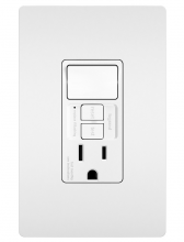 1597SWTTRWCCD4 - radiant? Single Pole Switch with Tamper Resistant Self Test GFCI Outlet, White