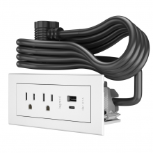  RDZCWH10 - RADIANT FPC USB A/C, 10FT, WH 2 TR OL, 2 USB CHARGING PORTS