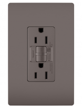  1597TRA - radiant? 15A Tamper Resistant Self Test GFCI Outlet with Audible Alarm, Brown