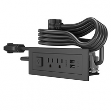  RDSZBK10 - Furniture Power Center Basic Switching Unit with 10' Cord- Black