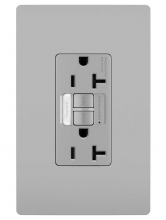  2097NTLTRGRY - radiant? 20A Tamper Resistant Self Test GFCI Outlet with Night Light, Gray