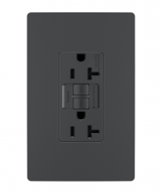 Legrand Radiant 2097TRGCC4 - radiant Tamper-Resistant 20A Duplex Self-Test GFCI Receptacle wt SafeLock Protection, Graphite C