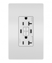 Legrand Radiant 2097TRUSBCCW - radiant Tamper-Resistant 20A Duplex Self-Test GFCI Receptacles wt SafeLock Protection, Type C/C