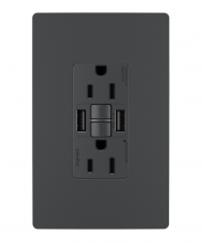 Legrand Radiant 1597TRUSBAAGC4 - radiant Tamper-Resistant 15A Duplex Self-Test GFCI Receptacles wt SafeLock Protection, USB Type