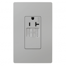  2097TRSGLGRY - radiant? 20A Tamper-Resistant Self-Test Simplex GFCI Outlet, Gray