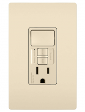  1597SWTTRLACCD4 - radiant? Single Pole Switch with Tamper Resistant Self Test GFCI Outlet, Light Almond