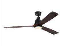  3BRYSM60MBKD - Bryden Smart 60" Dimmable Indoor/Outdoor Integrated LED Midnight Black Ceiling Fan