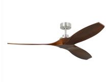  3CLNSM60BS - Collins 60" Smart Indoor/Outdoor Brushed Steel Ceiling Fan with Remote Control and Reversible Mo