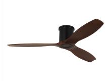  3CNHSM52MBK - Collins 52-inch indoor/outdoor smart hugger ceiling fan in midnight black finish