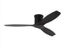  3CNHSM52MBKMBK - Collins 52-inch indoor/outdoor smart hugger ceiling fan in midnight black finish