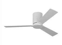  3RZHR44RZW - Rozzen 44-inch indoor/outdoor Energy Star hugger ceiling fan in matte white finish