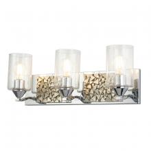 Lucas McKearn BB90586PC-3B1S - Bocage 3 Light Bath Bar In Polished Chrome And Silver