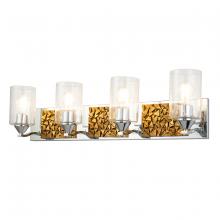 Lucas McKearn BB90586PC-4B1G - Bocage 4 Light Bath Bar In Polished Chrome And Gold