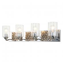 Lucas McKearn BB90586PC-4B1S - Bocage 4 Light Bath Bar In Polished Chrome And Silver