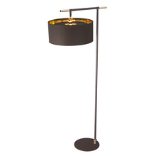  EL/BALANCE/FLB - Modern Balance Brown and Polished Brass Floor Lamp
