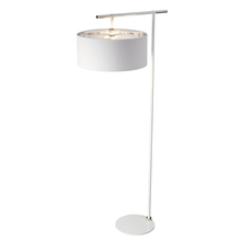  EL/BALANCE/FLW - Modern Balance White and Polished Nickel Floor Lamp