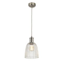  EL/DOUILLE/PPNGS753 - Douille Rustic Industrial Silver Pendant with Glass