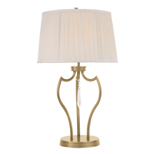  EL/PM/TLAB - Pimlico Table Lamp Aged Brass with Crystal in Traditional Style