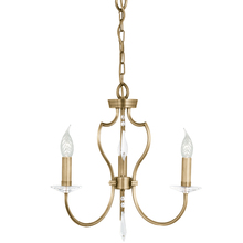  EL/PM3AB - Traditional with Crystal Pimlico 3lt Chandelier Aged Brass