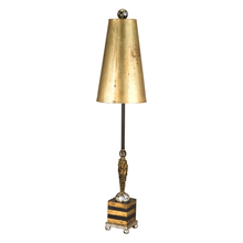  TA1008 - Lucas McKearn Noma Luxe Buffet Table Lamp Black & Gold Stripes