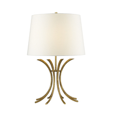  TLM-1014 - Rivers Living or Bedroom Table Lamp - Antiqued Gold - Hidden Cord