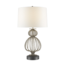  TLM-1018 - Lafitte Living or Bedroom Antique Silver Table Lamp By Lucas McKearn