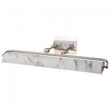  WINCHFIELD-PLL-PN-WM - Winchfield Large Picture Light in Polished Nickel and White Marble