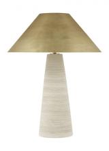  700PRTKRMCRNB-LED930 - Modern Karam dimmable LED Large Table Lamp in a Natural Brass/Gold Colored finish