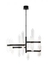  700LGSN46PZ-LED927 - Modern Langston dimmable LED Large Chandelier Ceiling Light in a Plated Dark Bronze finish