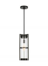  6226701EN7-71 - Alcona transitional 1-light LED outdoor exterior pendant lantern in antique bronze finish with clear